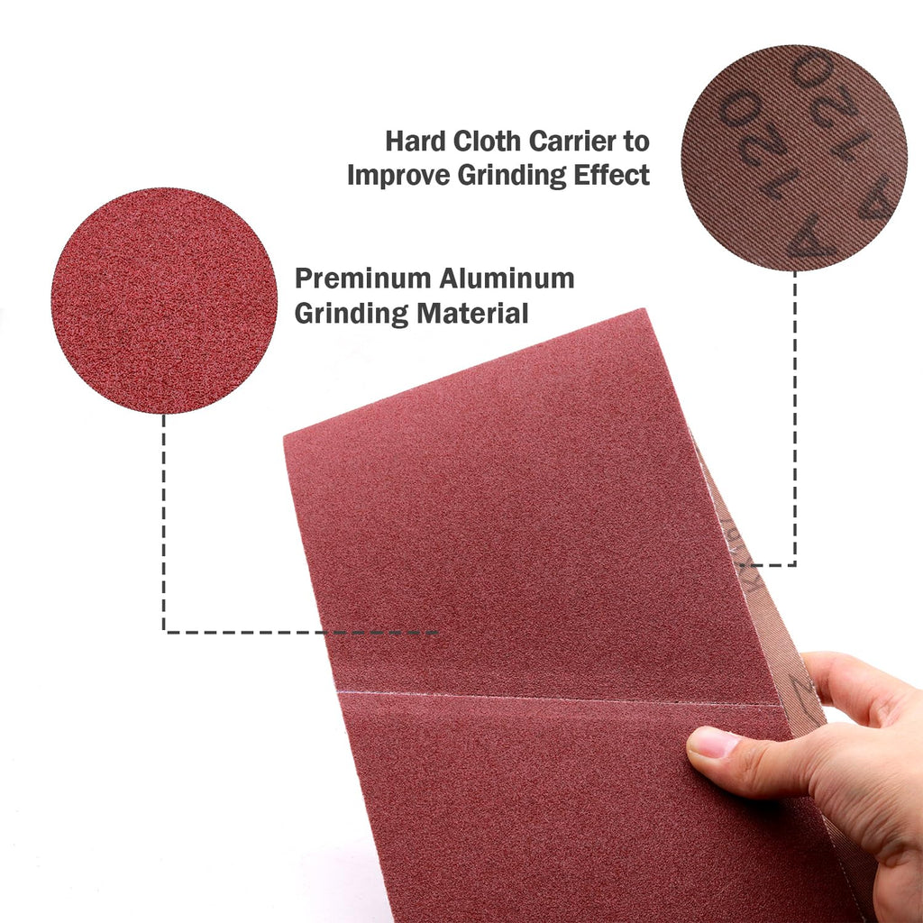 6 x 48 Sanding Belts 120 Grit,6 Pack