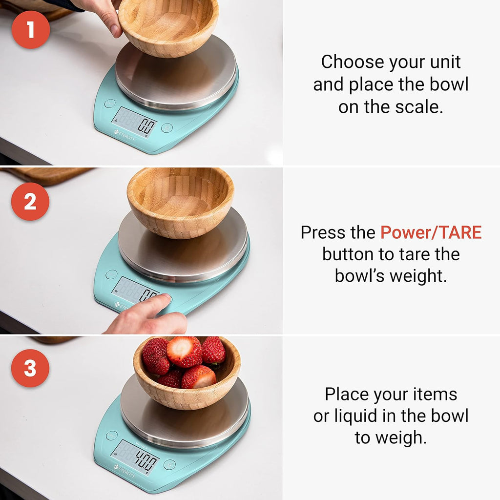 Food Kitchen Scale with Bowl, 0.1g, Grams and Ounces
