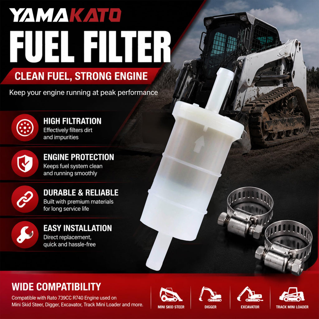 YAMAKATO 1/4 6.4mm Fuel Filter Upgrade for Rato 739CC R740 Engine