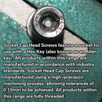 M6-1.0 x 30MM Socket Head Cap Screws