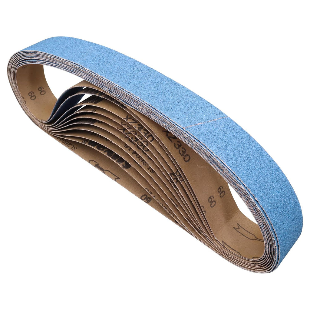 10 Pack 2x42 Sanding Belts 40 Grit Zirconia for Metal Belt Sander