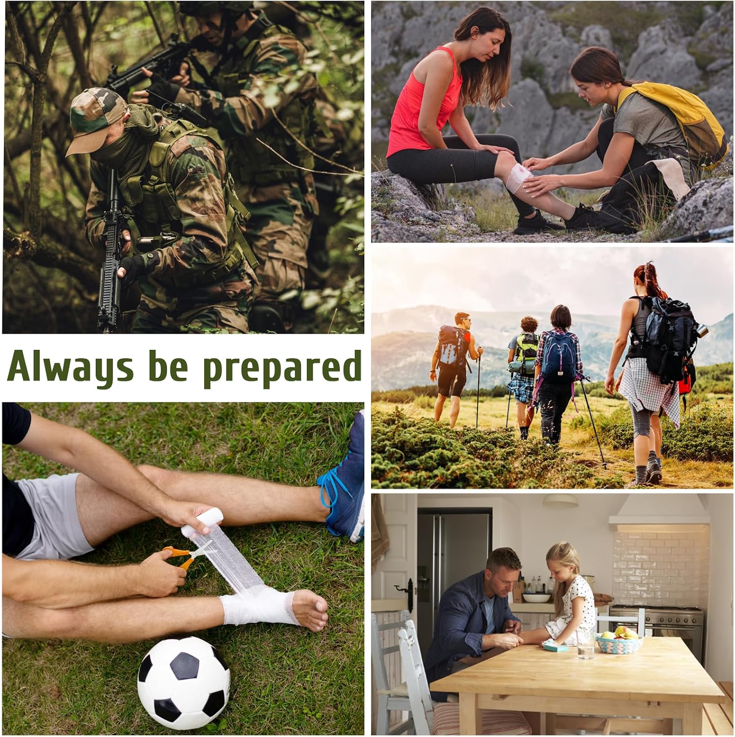 Survival First Aid Kit, 170 PCS Survival Kits,Trauma Kit with Essential Survival Gear Emergency Medical Supplies for