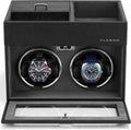 Automatic Double Watch Winder for Men - Watch Winder Box with Jewelry Organizer Tray for Father Husband Dad, Japanese