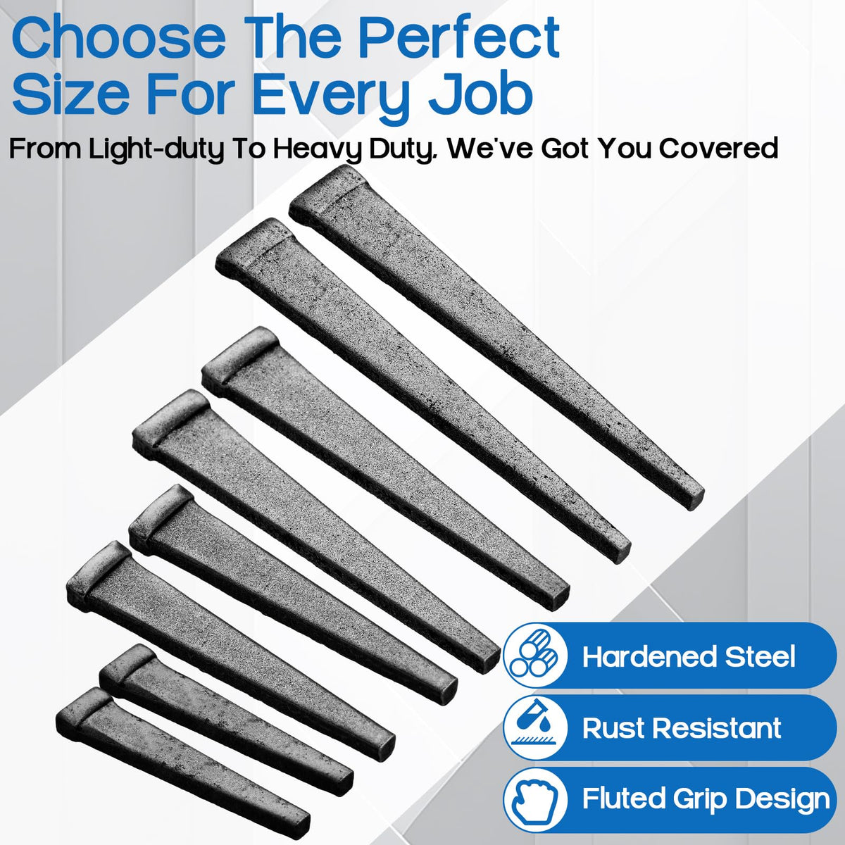 25 Pcs 8d(2-1/2") Hardened Cut Masonry Nail, Rose Nail Masonry