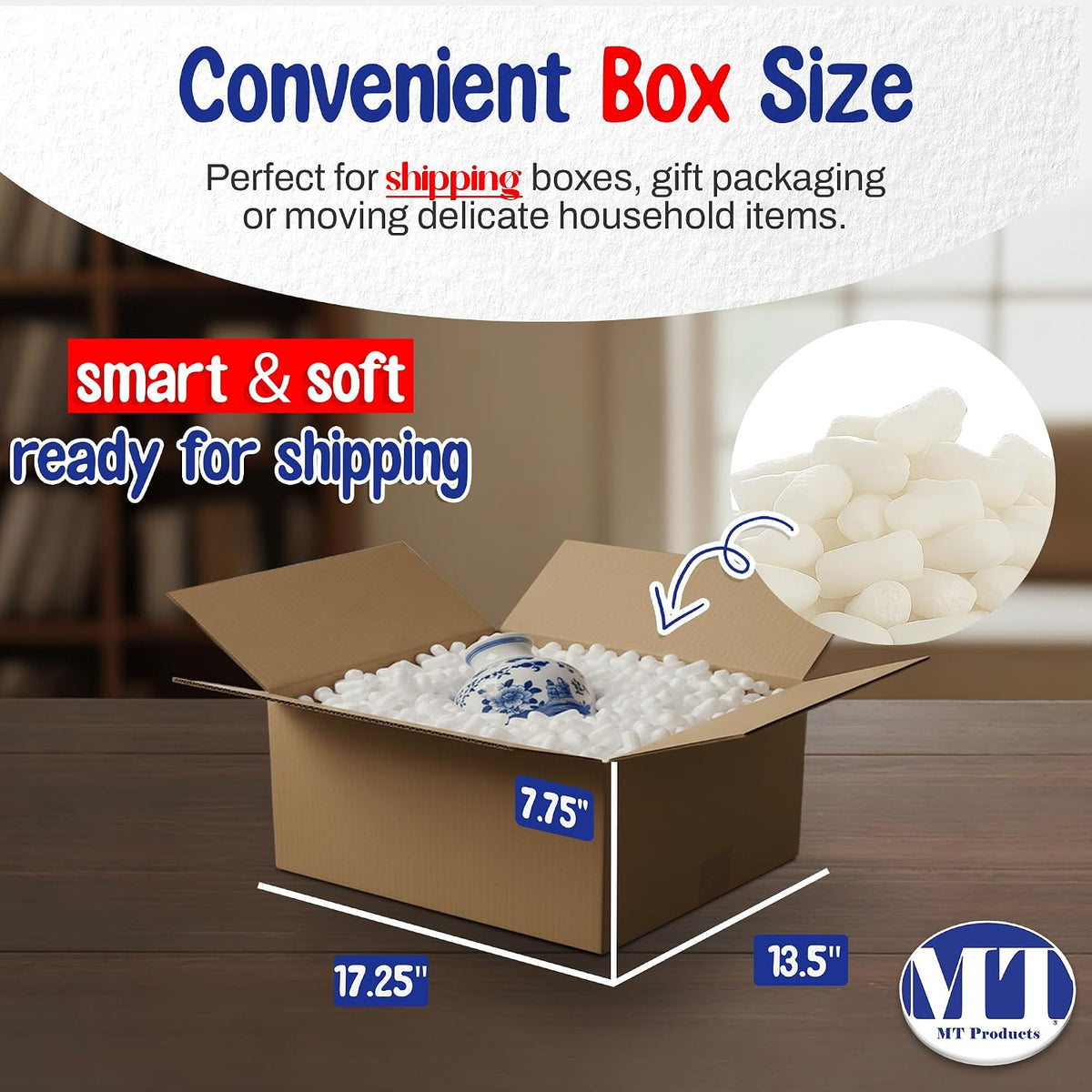 Off-White Packing Peanuts, Approximately 1 Cubic Foot