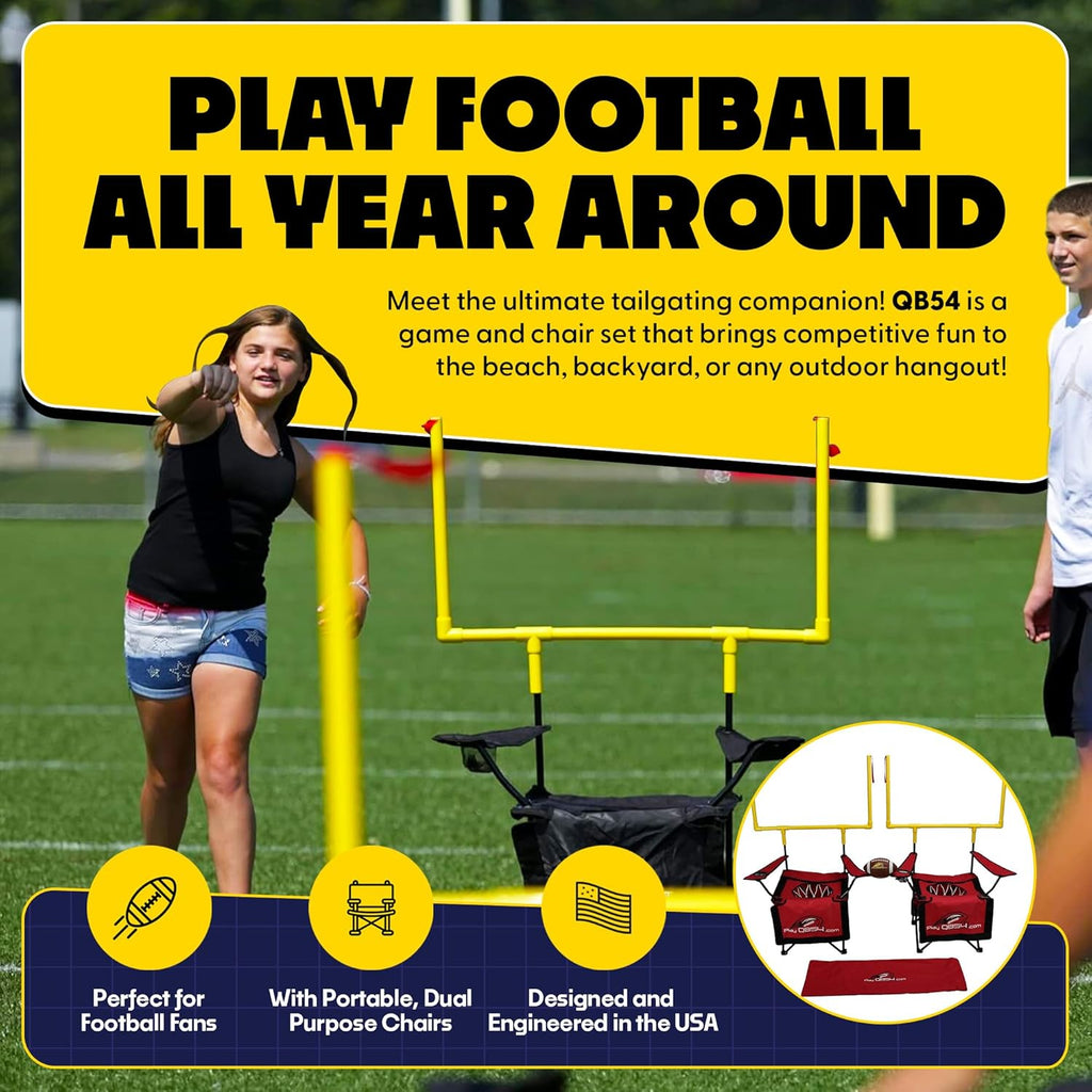 The Ultimate Football Yard Game Set, Outdoor Football Toss for Tailgating, Backyard, Beach, Park, Tournaments, Sports