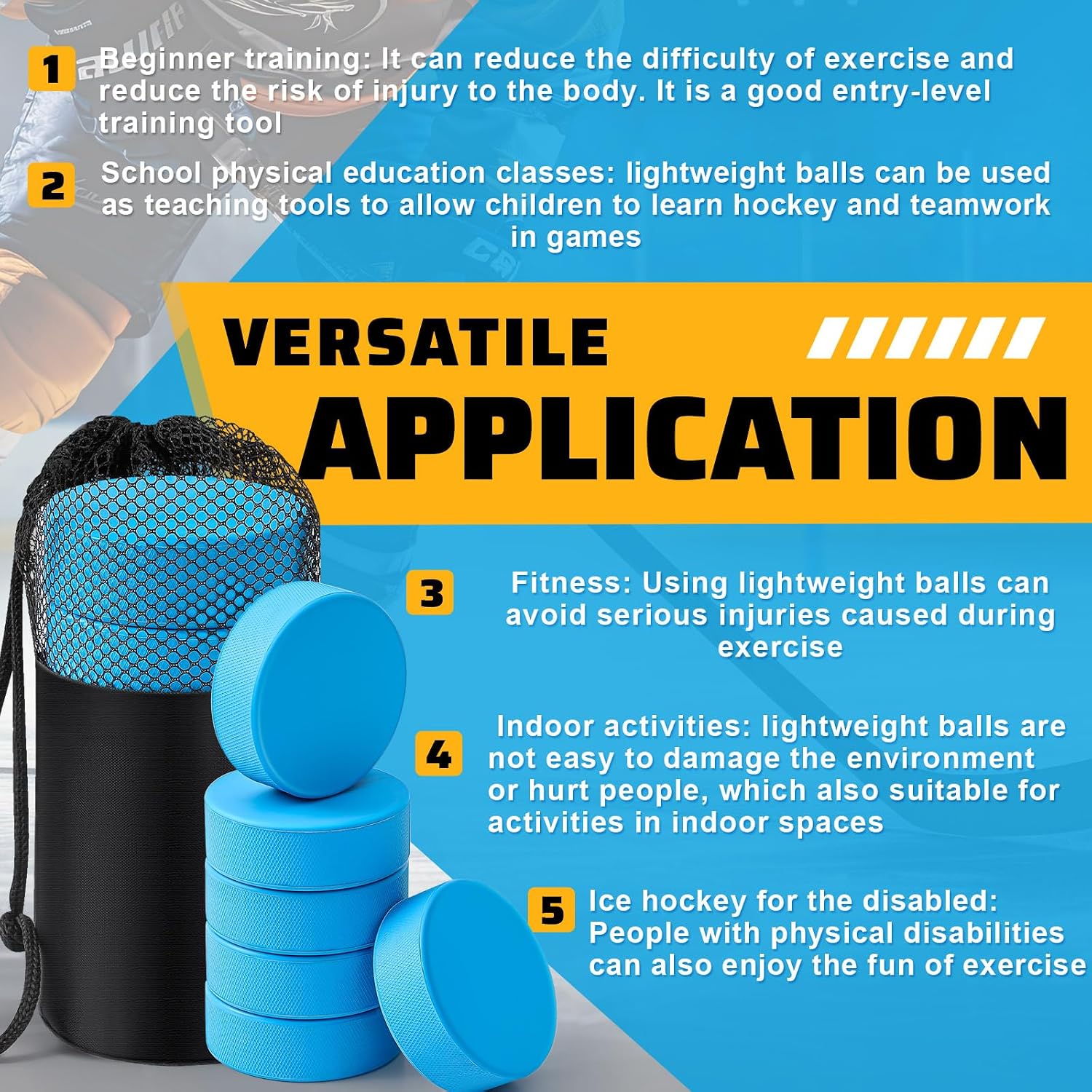 10 oz Weighted Ice Hockey Pucks Heavy Training Puck with Mesh Carrying Bag Weighted Hockey Pucks Official Size for