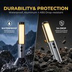Rechargeable Camping Lantern, 8000mAh Telescoping LED Work Light with 5-Section Adjustable Height, Bottom Spotlight