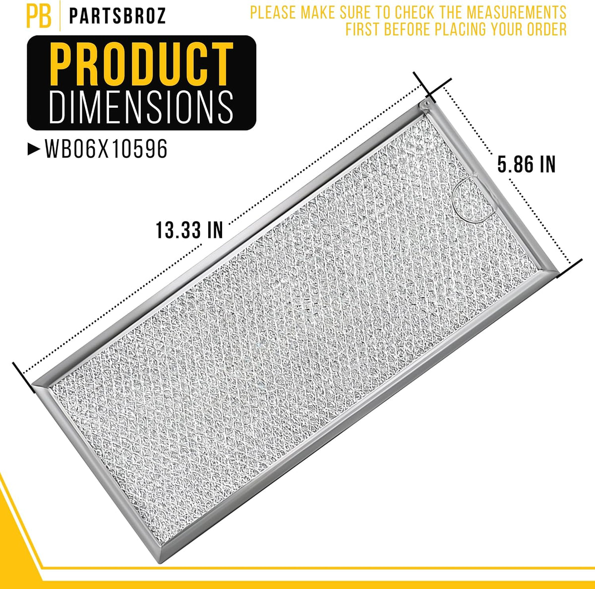 Microwave Grease Filter for General Electric GE JVM6172SK3SS