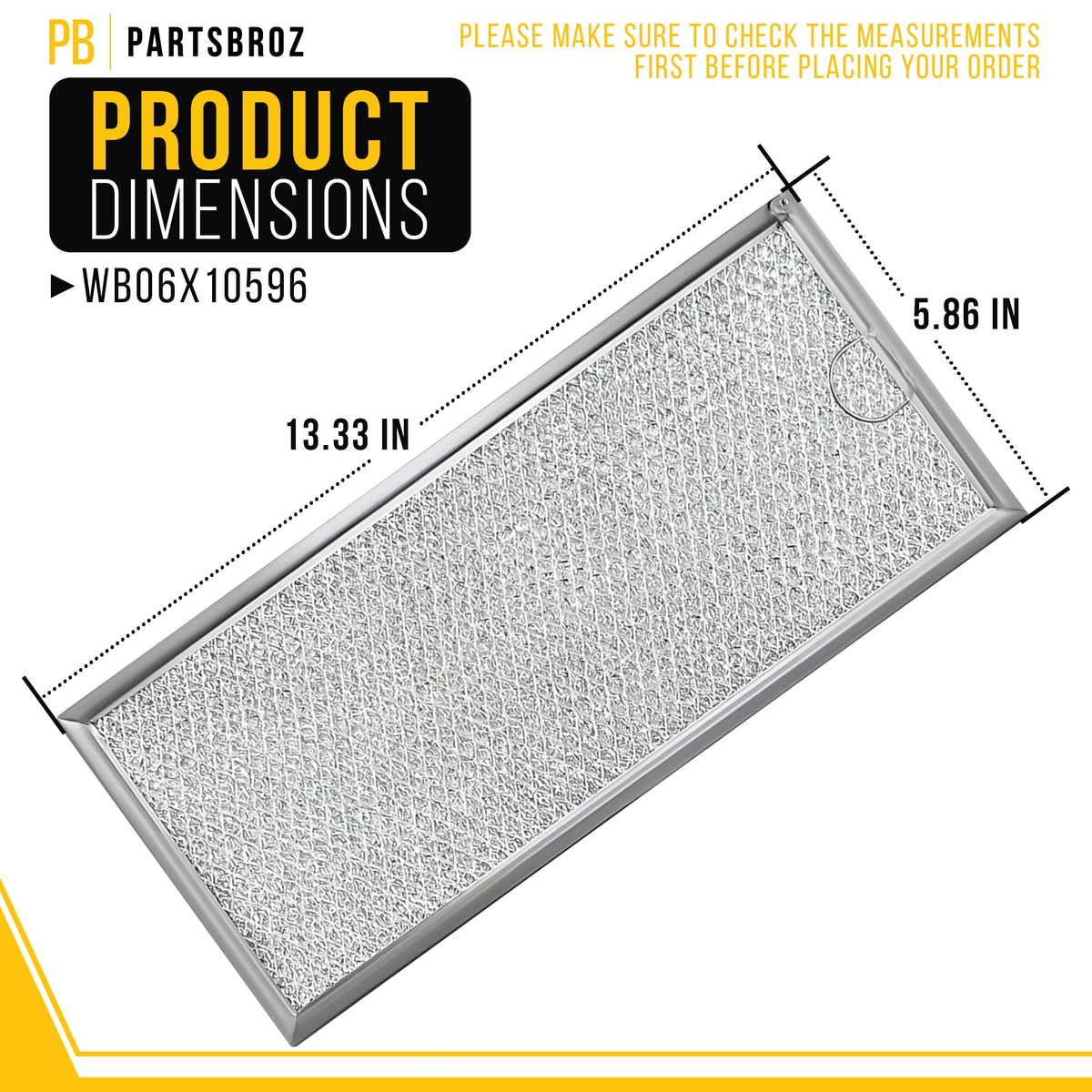Microwave Grease Filter for General Electric GE JVM6172SK2SS