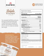 Simple Kitchen Seasoned Ground Beef Crumbles, 22 Servings – Freeze-Dried Meat for Emergency Food Supply, Long-Term