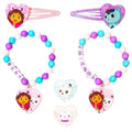 Gabby's Dollhouse Girls BFF 6 Piece Toy Jewelry Box Set with 2 Rings, 2 Bead Bracelets and Snap Hair Clips Ages 3+