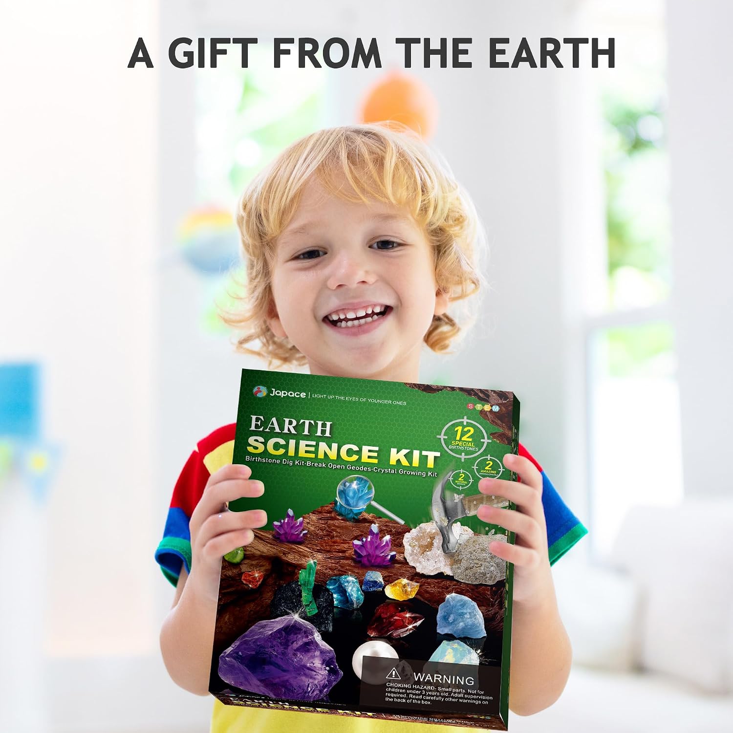 Earth Science Kits for Kids Age 6-8-12-14, Birthstone Gems Dig Kit | Geology Kit with Break Your Own Geodes, Crystal