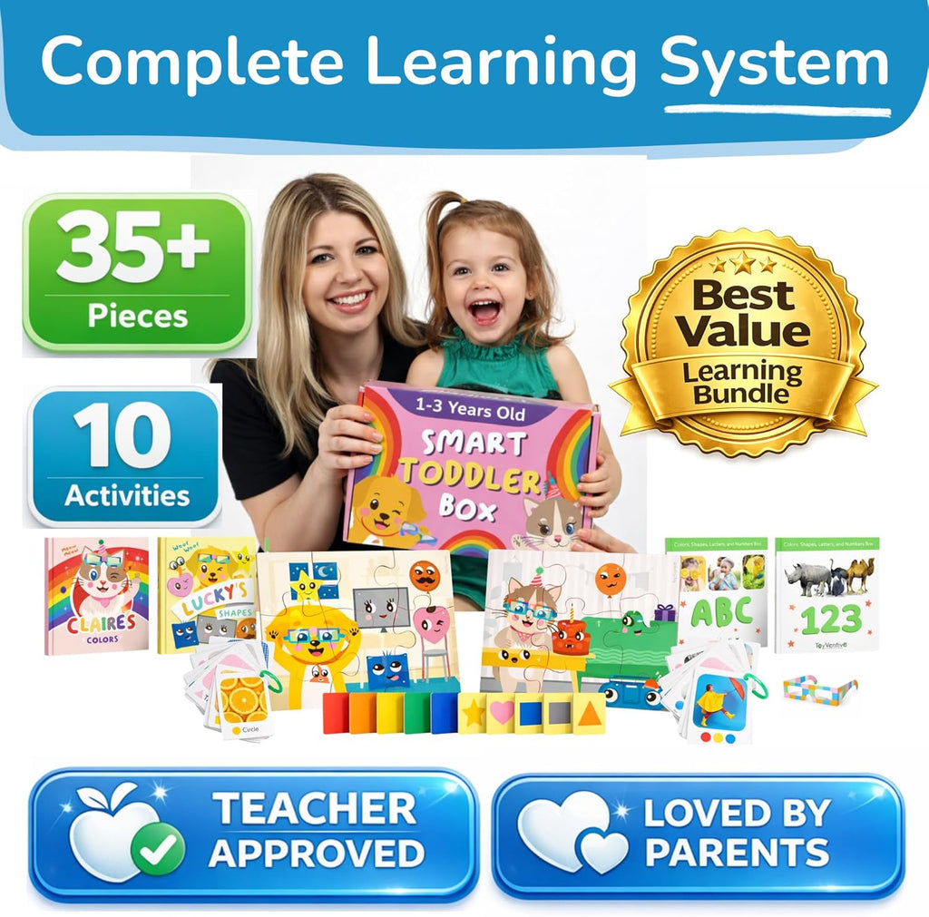 Books, Toddler Flash Cards, and Puzzles – Educational Toys and Birthday Gifts for 1, 2, 3 Year Old Girl, Preschool