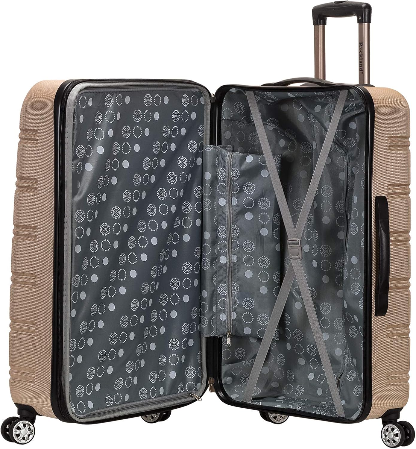 Melbourne Hardside 2 Piece Expandable Spinner Wheel Luggage Set, (20"/28"), Champagne