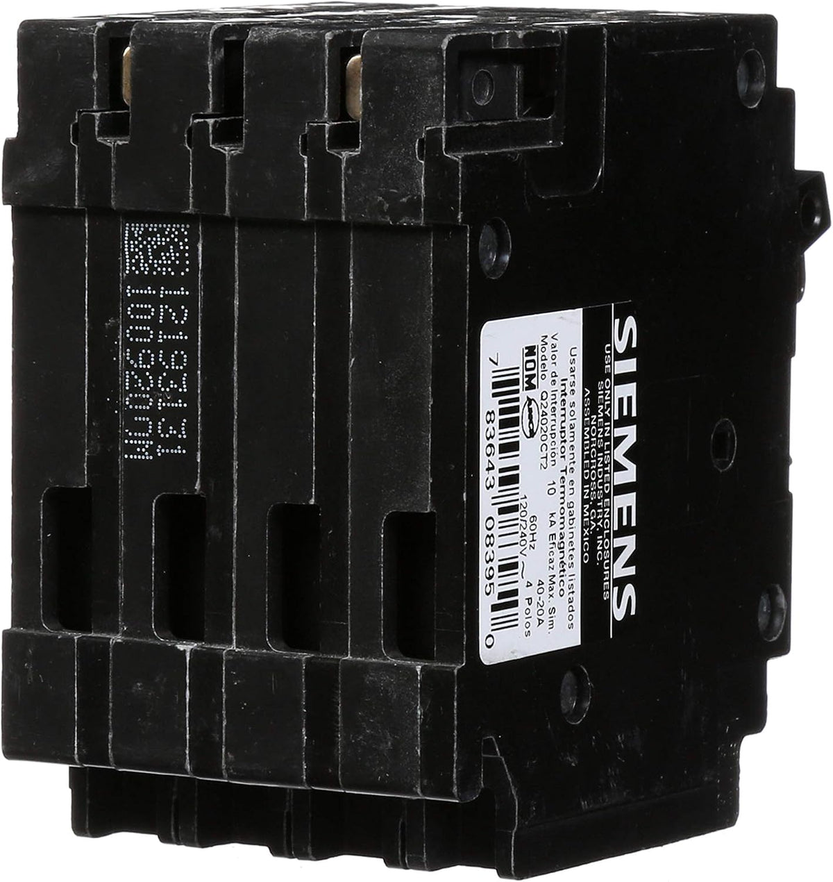 SIEMENS Q24020CT2 ONE 20-AMP ONE 40-AMP DOUBLE POLE CIRCUIT BREAKER