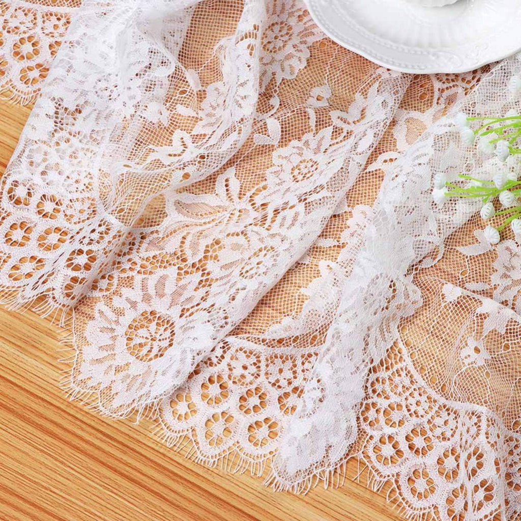 Lace Tablecloth White Wedding Tablecloths 60x120 Inch Vintage