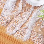 Lace Tablecloth White Wedding Tablecloths 60x120 Inch Vintage