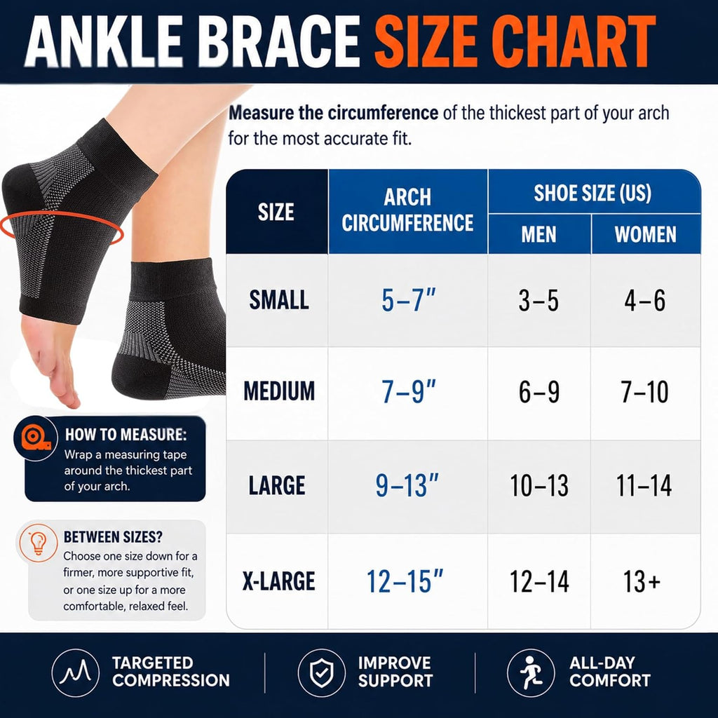 Ankle Brace Socks - Ankle Compression Sleeve - Foot Brace for Women & Men