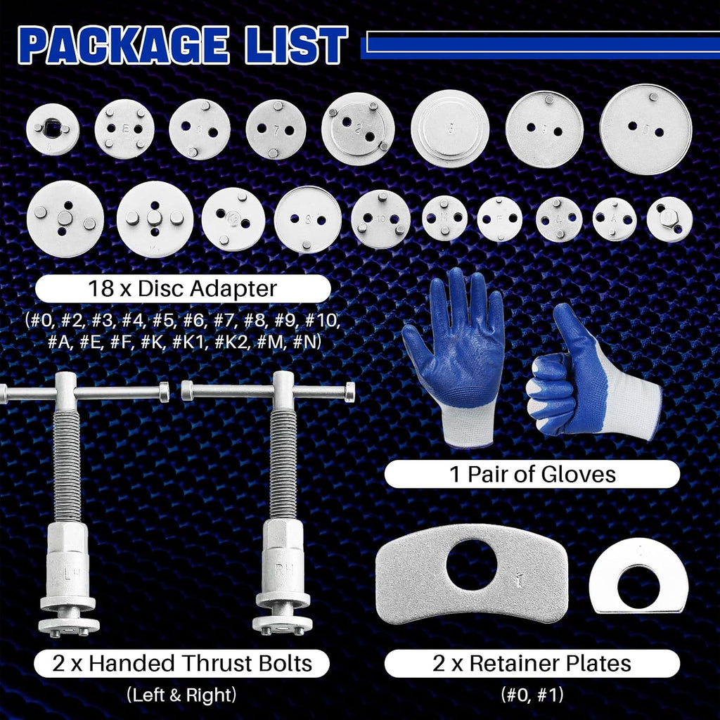 24pcs Heavy Duty Disc Brake Caliper Tool Set
