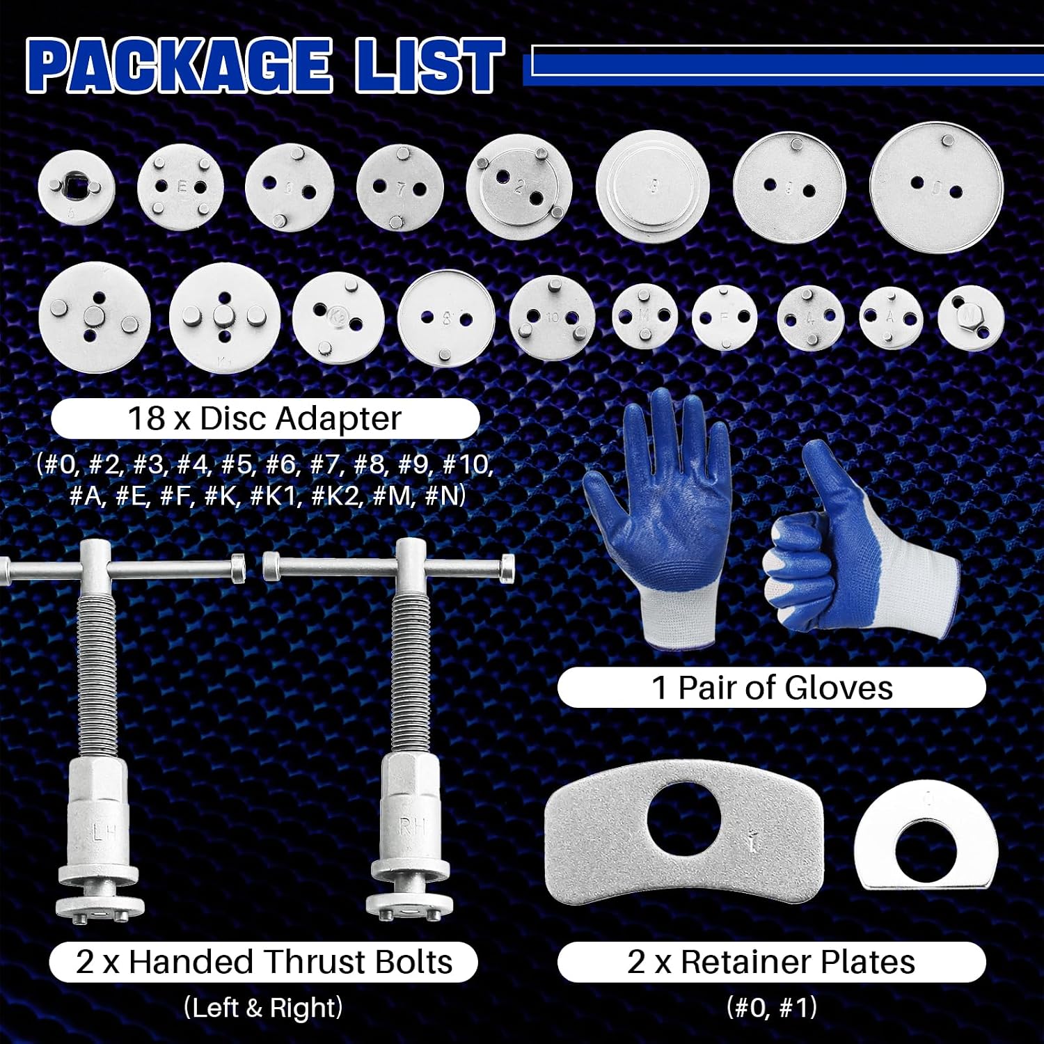 24pcs Heavy Duty Disc Brake Caliper Tool Set