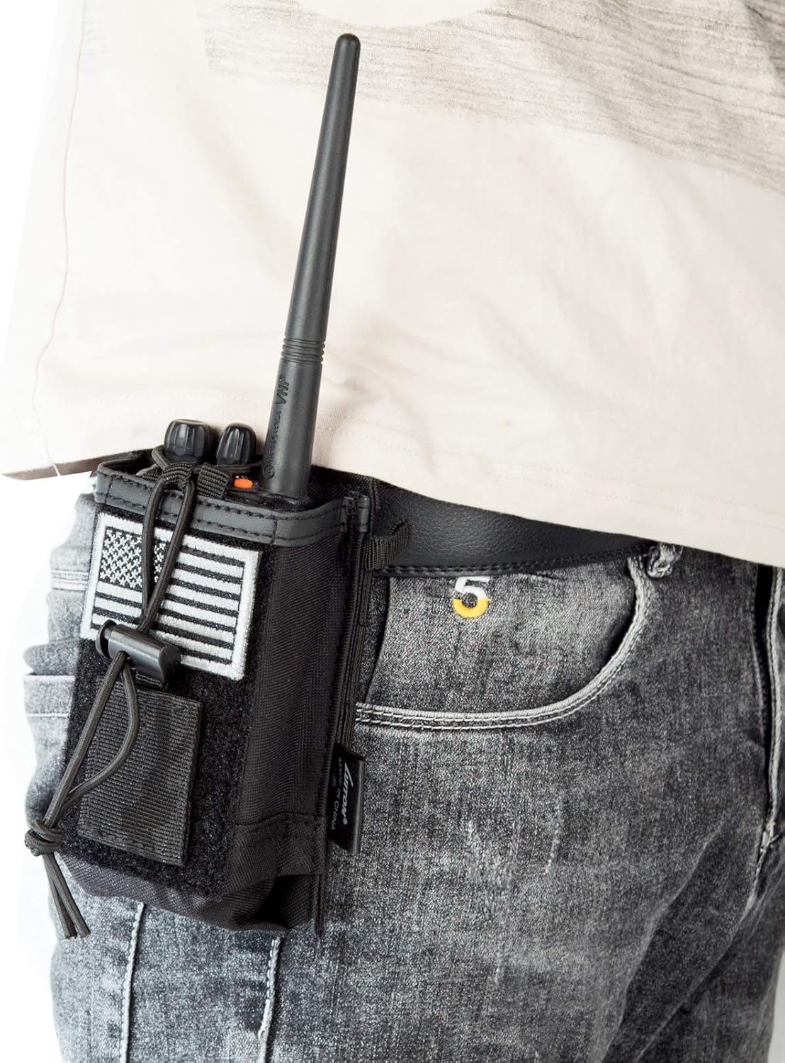 Tactical Molle Radio Holster Holder Case Military Heavy Duty Pouch Bag for Two Ways Walkie Talkies Adjustable Storage