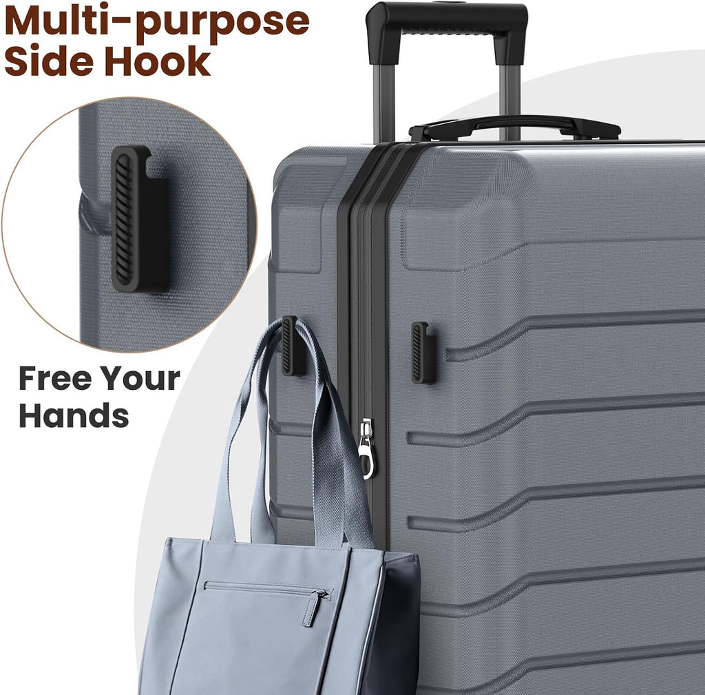 Luggage Sets 3 Piece, Hardside Carry On Suitcase with Spinner Wheels, Lightweight Durable Luggage for Travel | TSA