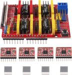 ACEIRMC 3D Printer CNC Shield V3 Engraver Expansion Board with 4X A4988 Driver Module and 4 x Radiator (Kits)