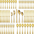 40-Piece Gold Flatware Set, Stainless Steel Cutlery Set for 8
