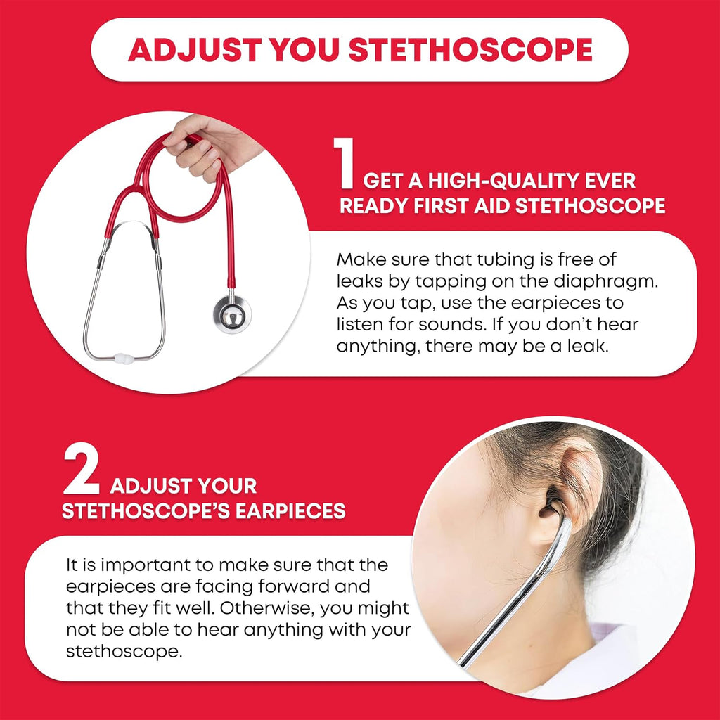 Dual Head Stethoscope, Red