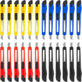 24Pack Box Cutters (9MM Wide Blade Cutter) Utility Knife Box Cutter Retractable, Compact, Extended Use for Heavy Duty