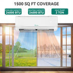 24000 BTU Mini Split Air Conditioner Heat Pump System, 21 SEER2