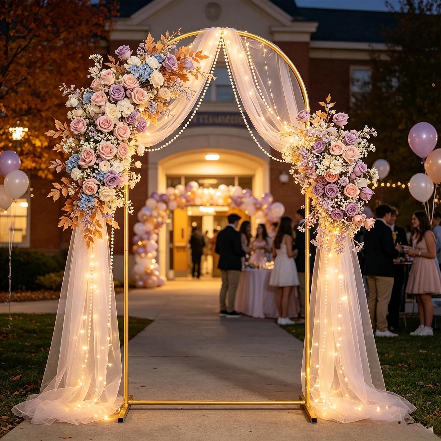 6 FT Wedding Arch Backdrop Stand, Balloon Arch Stand for Wedding Ceremony