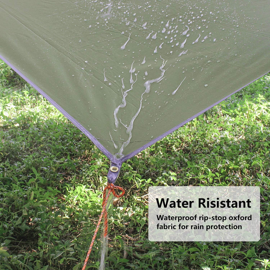 Hammock Rain Fly, 16.4/14.4/13/10ft Camping Tarp, UV Protection & Waterproof & Lightweight for Camping, Backpacking