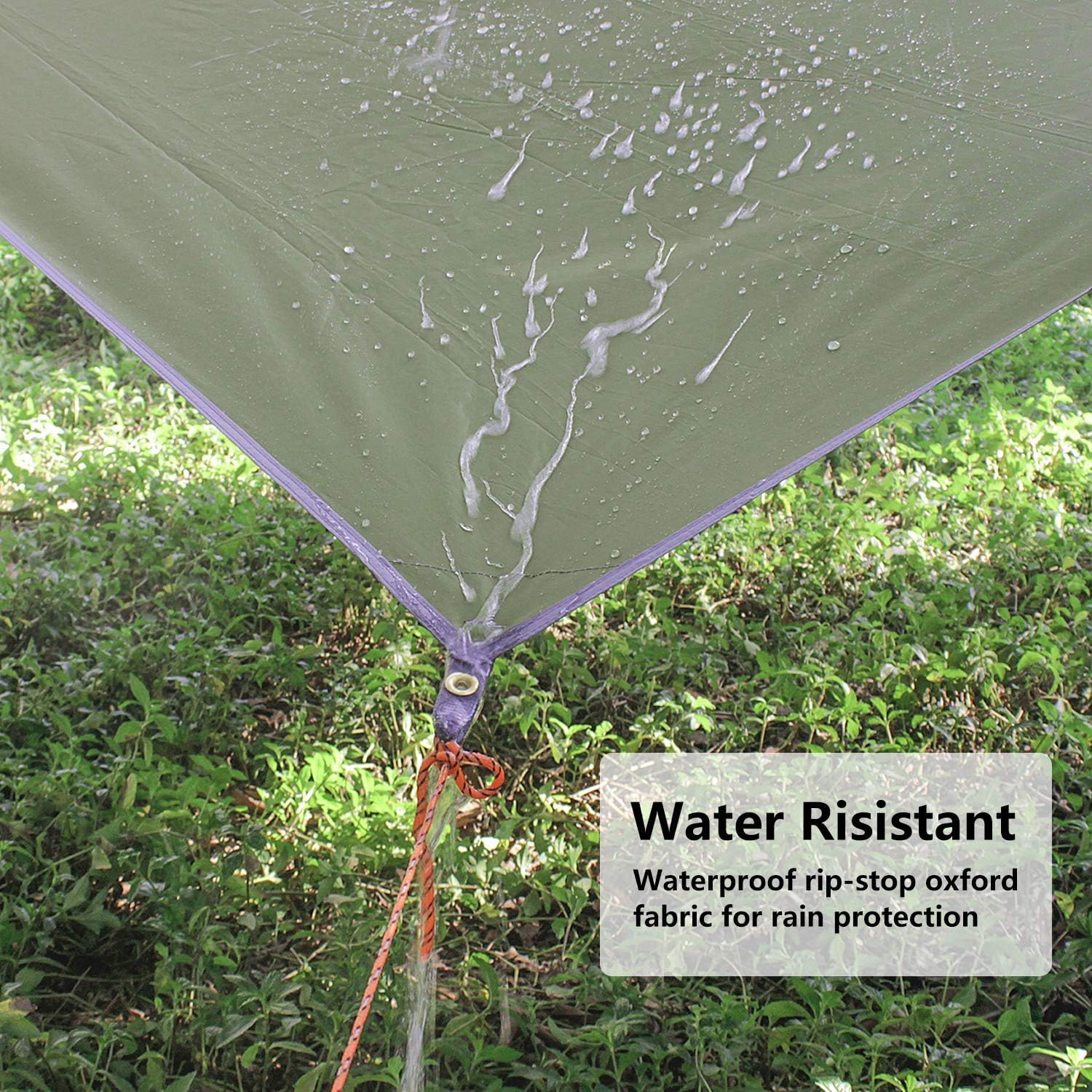 Hammock Rain Fly, 16.4/14.4/13/10ft Camping Tarp, UV Protection & Waterproof & Lightweight for Camping, Backpacking