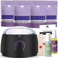 Waxing Kit for Women, Wax Warmer, Brazilian Bikini 28 Items | Quick Heating Pot, Face Legs Underarms, Beginner