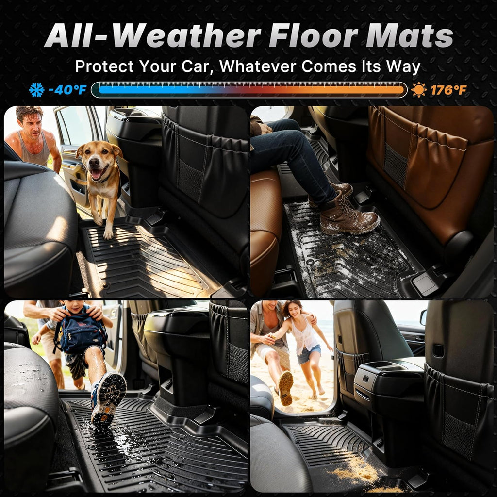 Upgraded Floor Mats for 2019-2026 Chevy Silverado/GMC Sierra 1500 Crew Cab & 2020-2026 Silverado/Sierra 2500HD