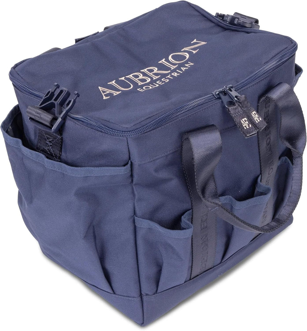 Aubrion Large Equestrian Grooming Kit Bag - Navy Blue Horse Grooming Organizer Default Title