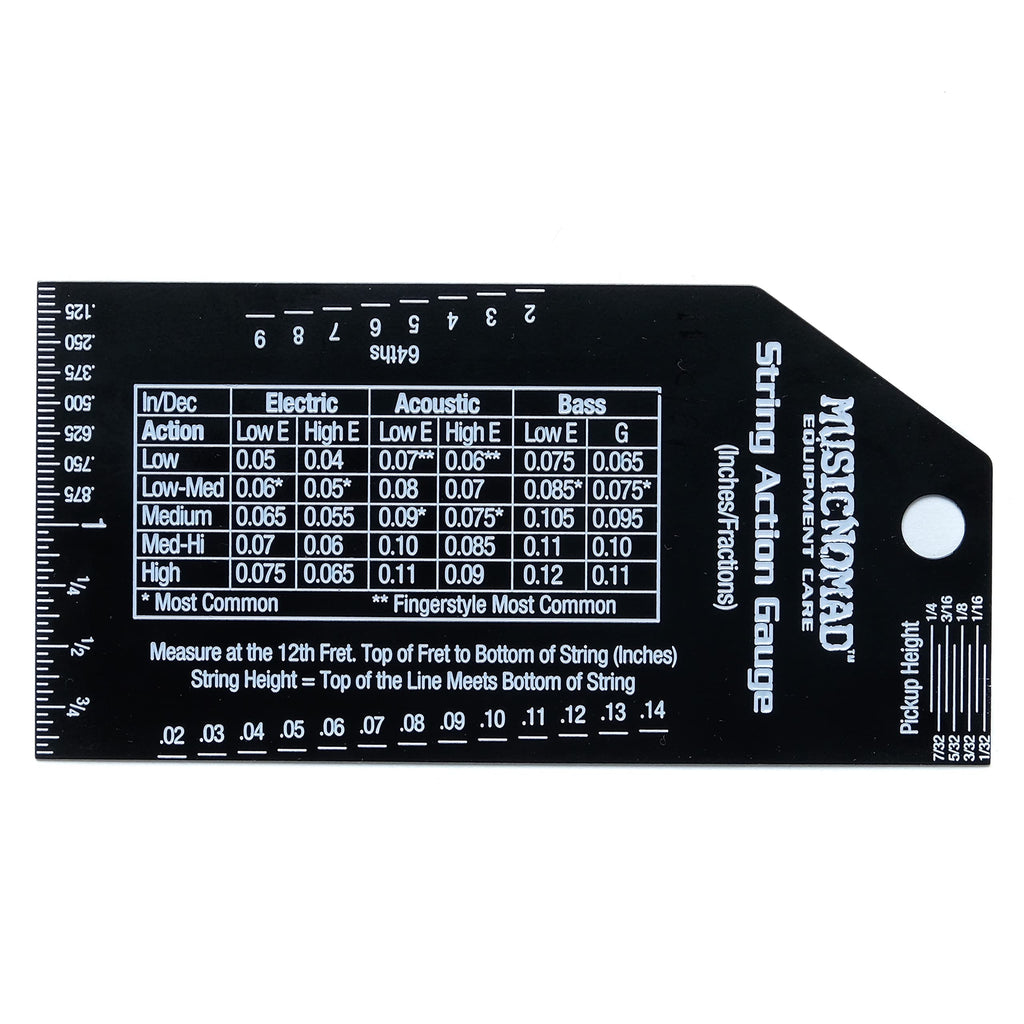 MusicNomad Precision String Action Gauge Ruler for String Height (MN602)