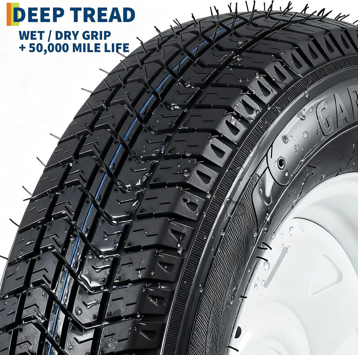 ST205/75D15 Trailer Tire and Wheel Assembly, 5 Lug, Set of 2