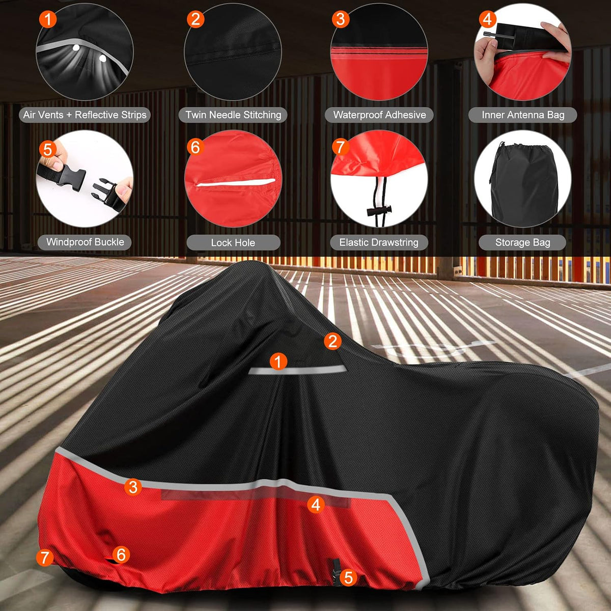 Waterproof Motorcycle Cover Replace for Harley Davidson Touring Limited