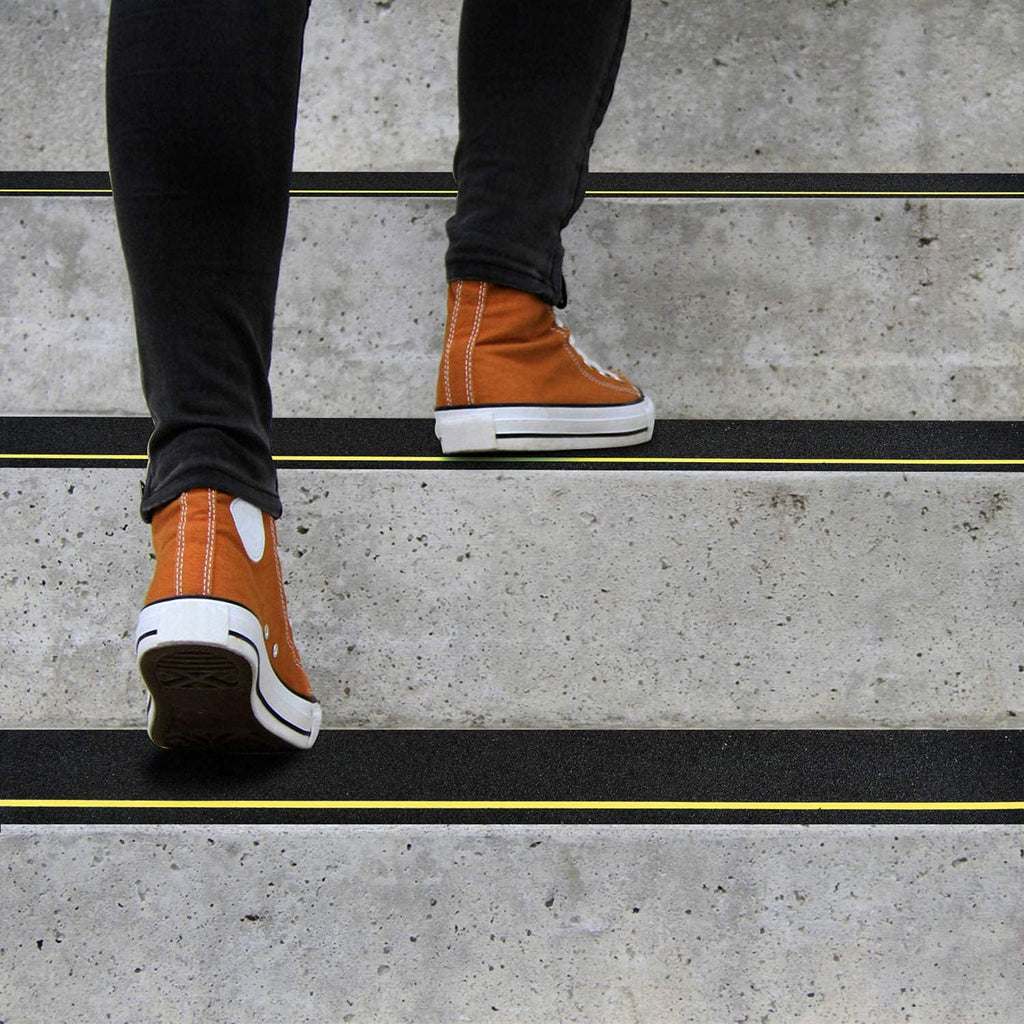 4" x 33FT Anti Slip Tape with Reflective Stripe,Premium Grip Tape Non Slip Stair Treads Tape,Non Skid Tape, High