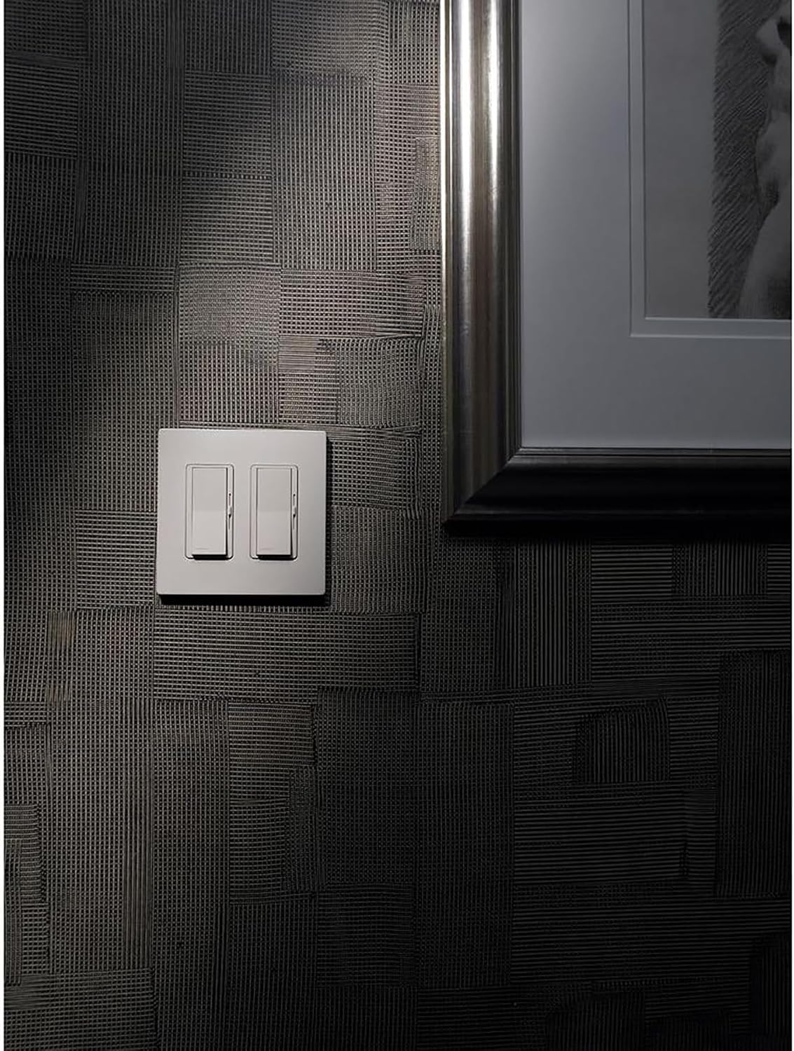 Lutron Claro Light Switch Cover Plate, 2 Gang Wallplate, Satin