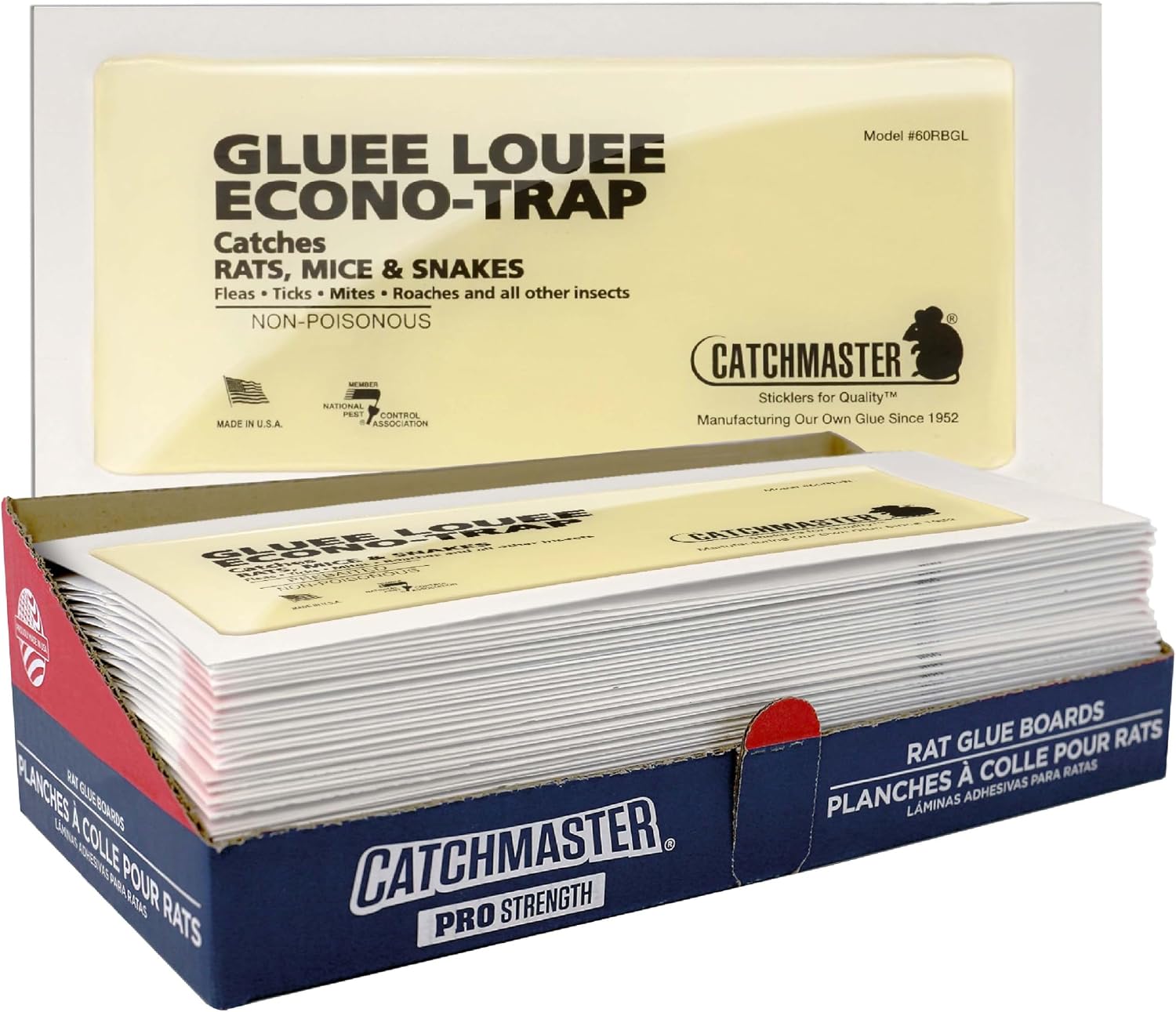 Gluee Louee Rat Extra Large Traps 30-PK, Heavy Duty Glue Trap, Mouse Traps for Home, Pest Control Adhesive Glue