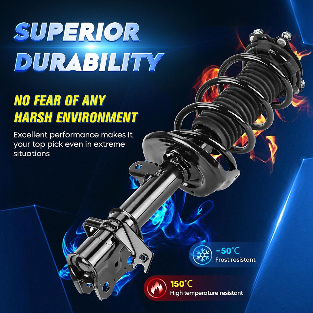 Front Strut Shock Assembly w/Coil Spring for Honda CR-V 2007-2014, Replace 272491 272492, Left & Right, 2PCS