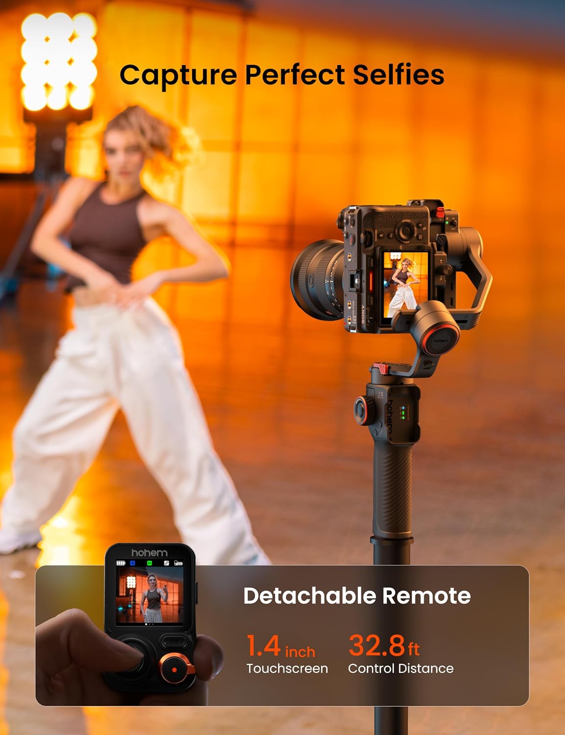 iSteady MT3 Pro 3-Axis Gimbal Stabilizer for Camera, AI Tracker with CCT/RGB Light, for Mirrorless/Pocket/Action