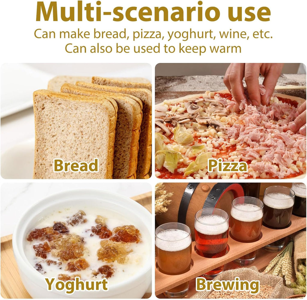 Dough Proofer with Heater, Bread Pizza Dough Proofing kit Temperature Control Proofing Accessories for Making Bread