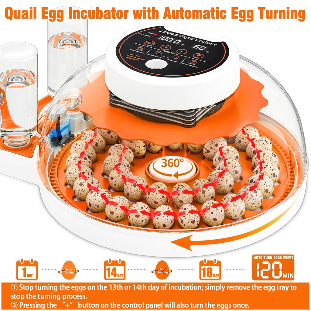 Quail Egg Incubator with Automatic Turner and Humidity Control