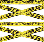 2 Rolls Under Construction Party Tape, 98.4 Feet x 11.8 Inch Construction Caution Tape Black and Yellow Hazard