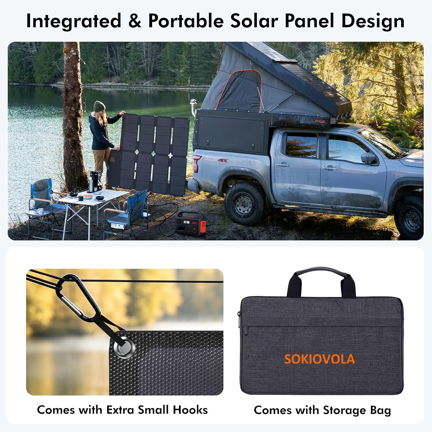 100W Portable Solar Panel MC-4 Foldable Solar Panel Charger Kits 18V IP68 Waterproof Lightweight and Compact for